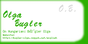 olga bugler business card